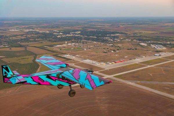 An empty airport ramp at sunrise